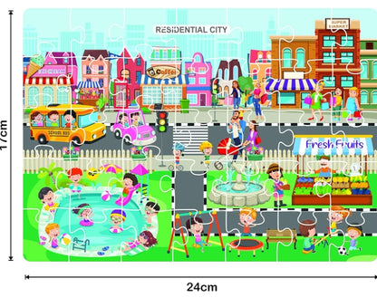 4 IN 1 City & Village Life Puzzle