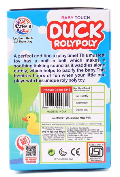 Baby Cub Musical Duck Face Roly Poly Wobbling Toy for Infants