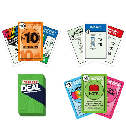 Monopoly Deal Card Game | Quick-Playing Card Game | Fun Games for Families and Kids | Ages 8 and Up | 2 to 5 Players | 15 Mins. | Travel Games