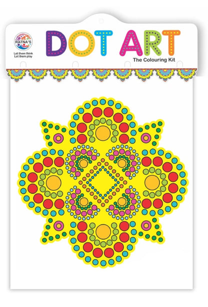 Ratna's Dot Art The Colouring Kit | with 12 Sketch Pens & 20 Sheet Inside | for Unisex Kids's Art Book.