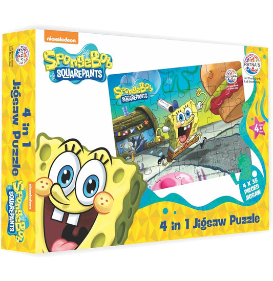 SpongeBob SquarePants 4-in-1 jigsaw puzzle box
