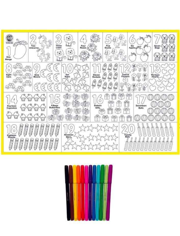 My Colouring Mat Number