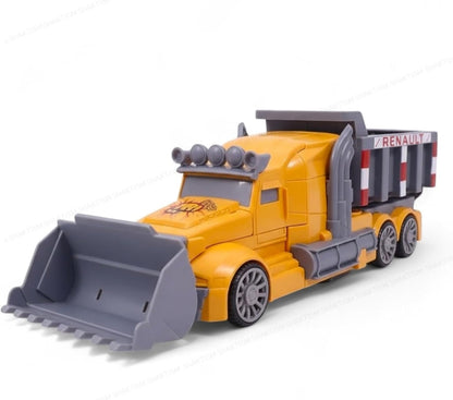 Transforming Construction Truck Robot Toy with Dumper Action,2-in-1 Dump Truck & Robot, Includes 3 Play Rocks, Kids Action Figure Vehicle