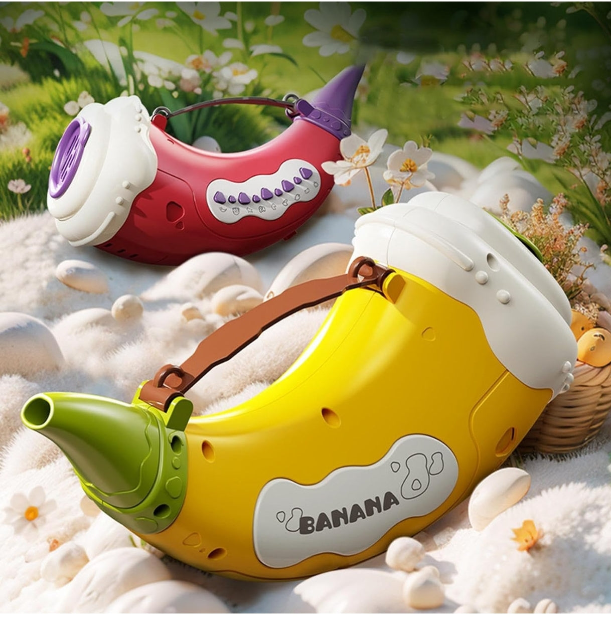 Animal Caller Toy for Boys Girls Birthday Gift 2 Modes Newyear Gift Horn Toy Yellow