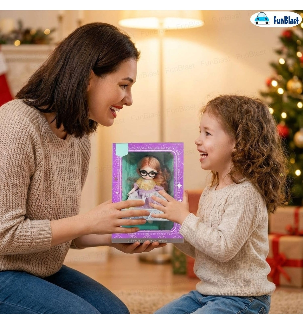 Korean Fashion Doll for Girls – Stylish Toy Doll with Long Hair & Glasses, Beautiful Dress, Pretend Play Doll for Kids, Birthday Gift for Girls (A)