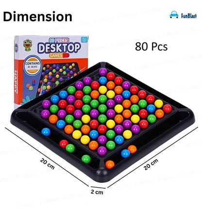 Desktop Rainbow Games – Board Game for Kids with 80 Pieces Beads, Chess Board Game, Puzzle Games for 2-4 Players, Ball Matching Toys, Learning Toys for 6+ Ages Kids (Multicolour)