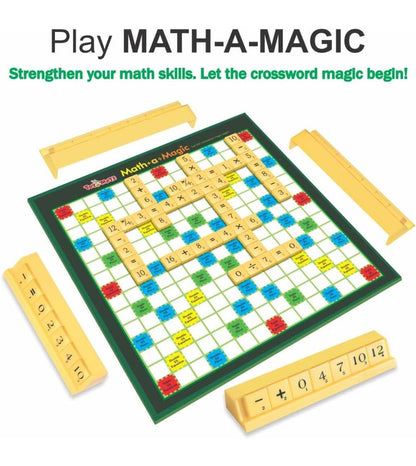 All The Best word board game Math-A-Magic with numbered tiles and math symbols for skill building