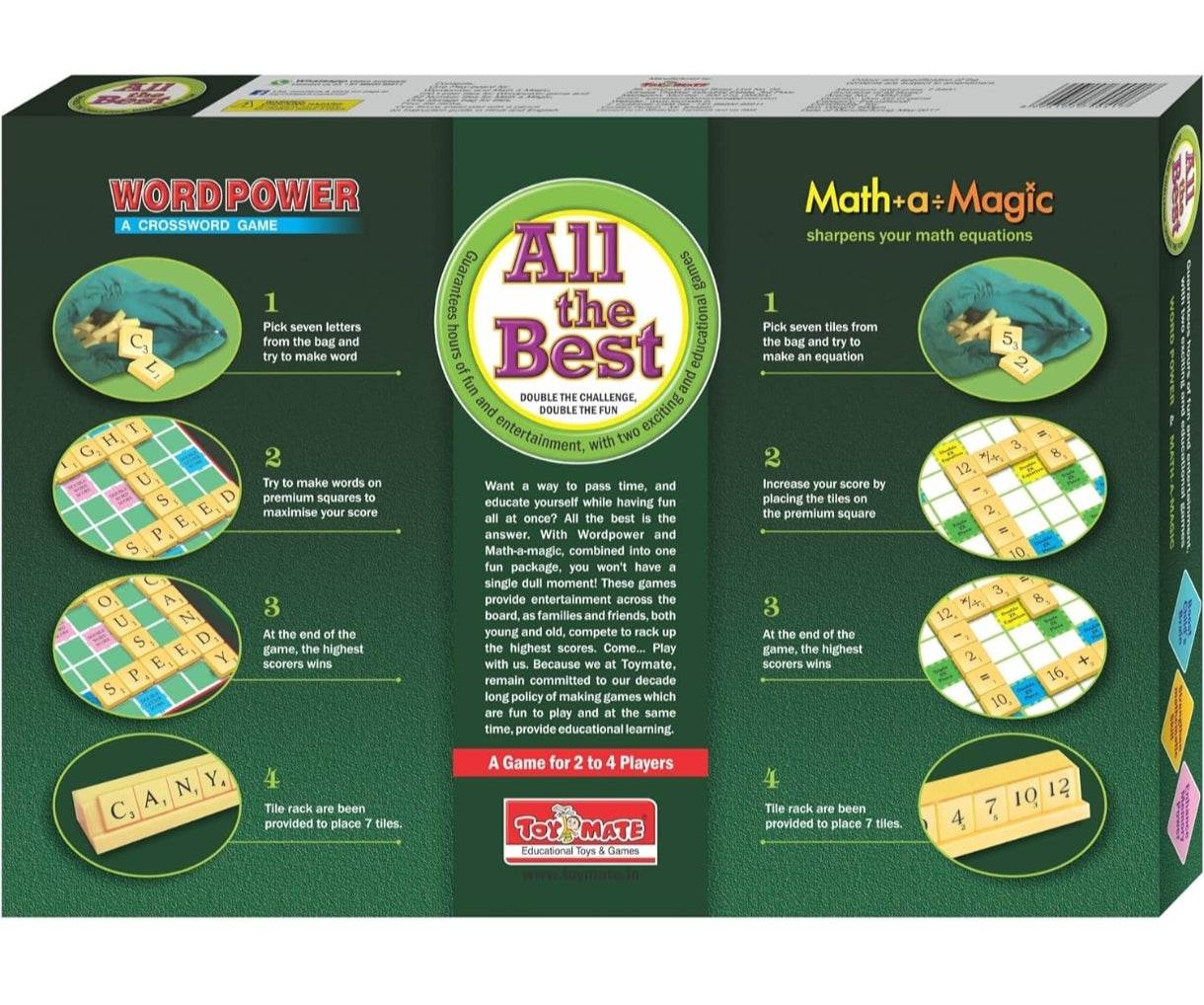All The Best word board game by T-Rex the toyland Sitamarhi with crossword and math challenge features