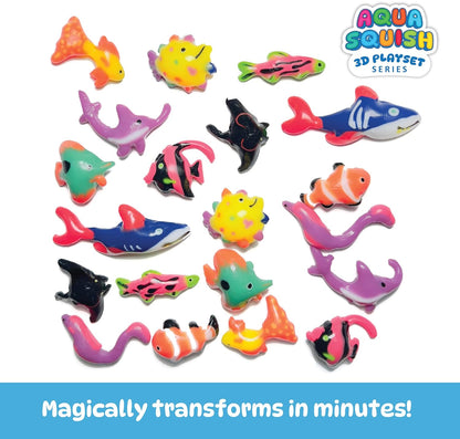Colorful Aqua Squish marine animal toys that are squishy for kids aged 3 years and up