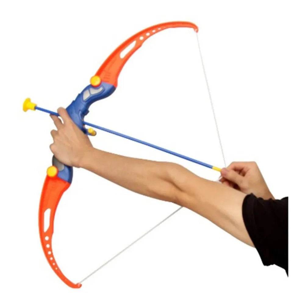 Orange and blue archery toy bow for kids inspired by archery tv shows