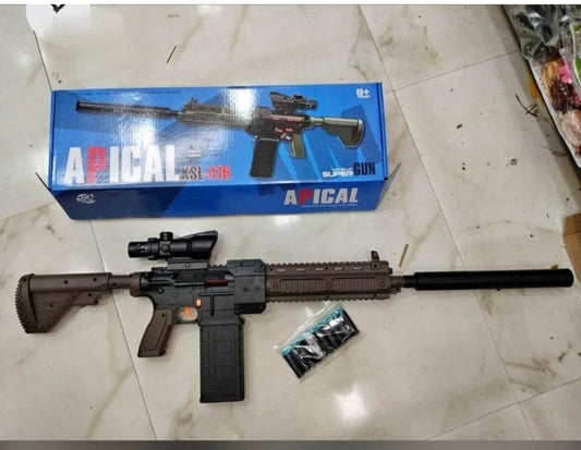 Automatic Soft Foam Bullet AK47 Electric Burst Gun Toy Automatic Gun Toy M416 Gun with Simulation Scope, Motorized Storm Shooting Carbine Foam Blaster Gun Toy AWM Machine Gun, Army Green - T-Rex the toyland Sitamarhi