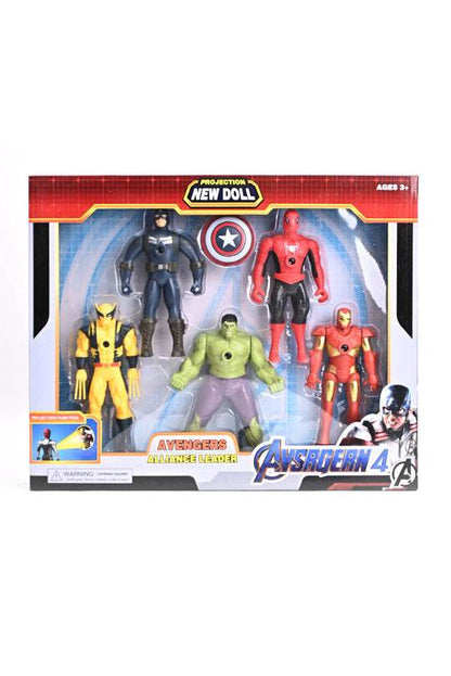 Colorful Avengers action figures set for ages 3 and up featuring Iron Man, Spider-Man, and others