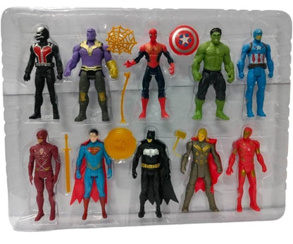 Colorful Avengers Doomsday action figures set with 10 characters suitable for ages 4 and up