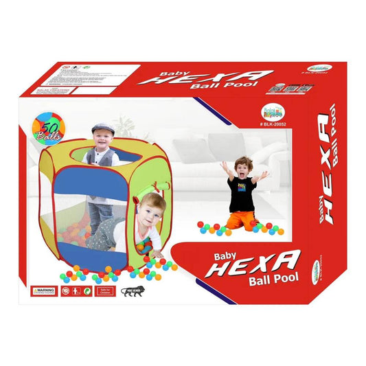 T-Rex the toyland Sitamarhi multicolor hexa ball pool for kids with children playing inside and outside the ball pool