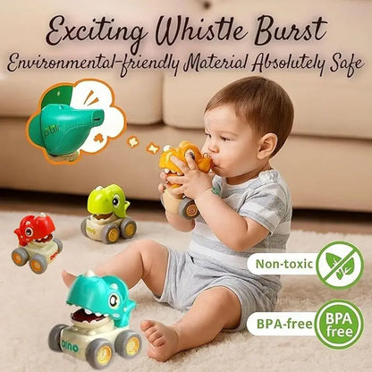 Colorful baby shark toys for infants with whistle feature, safe and non-toxic for ages 1-3
