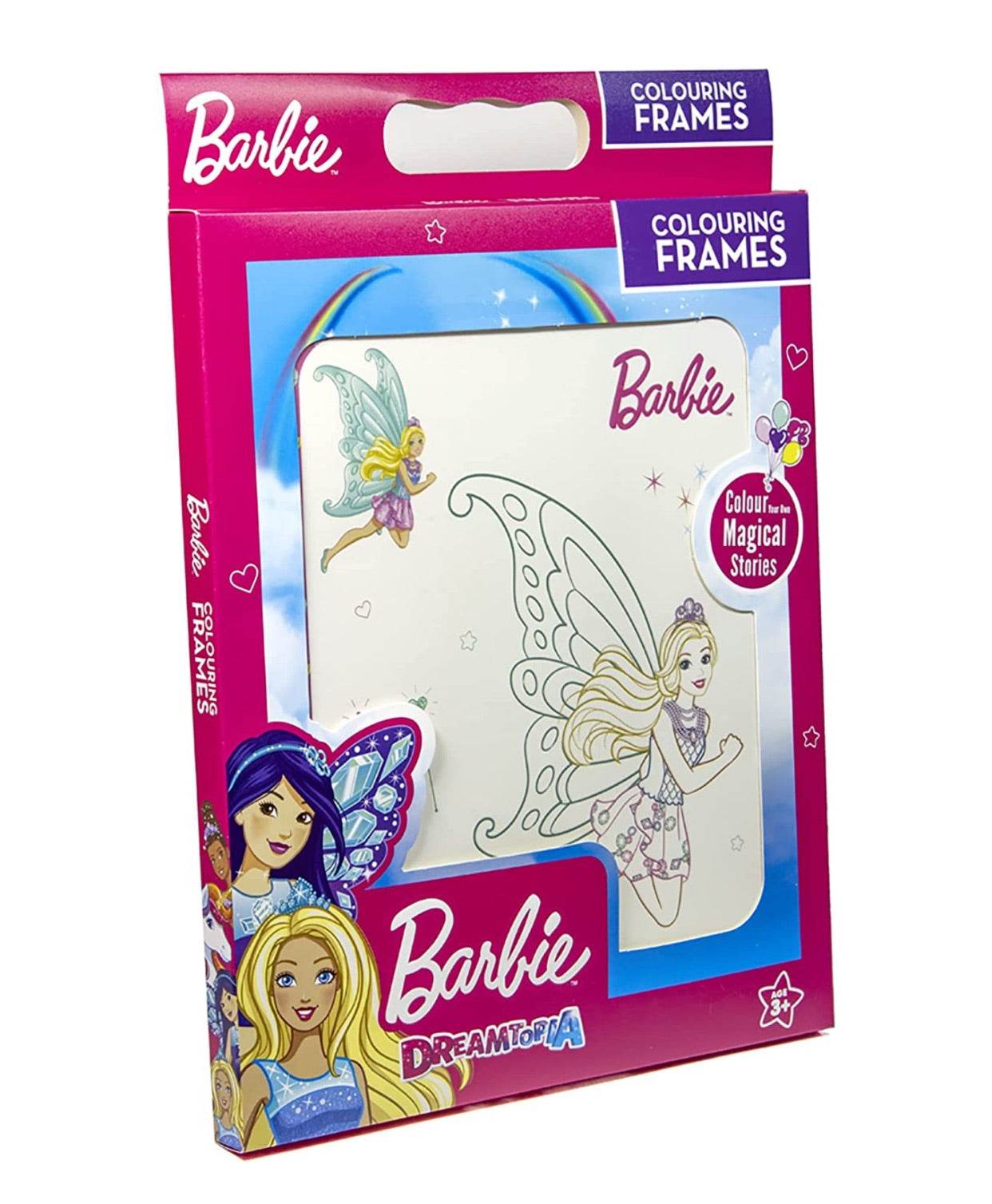 Barbie coloring frames set featuring fairy designs for creative play inspired by Barbie movies