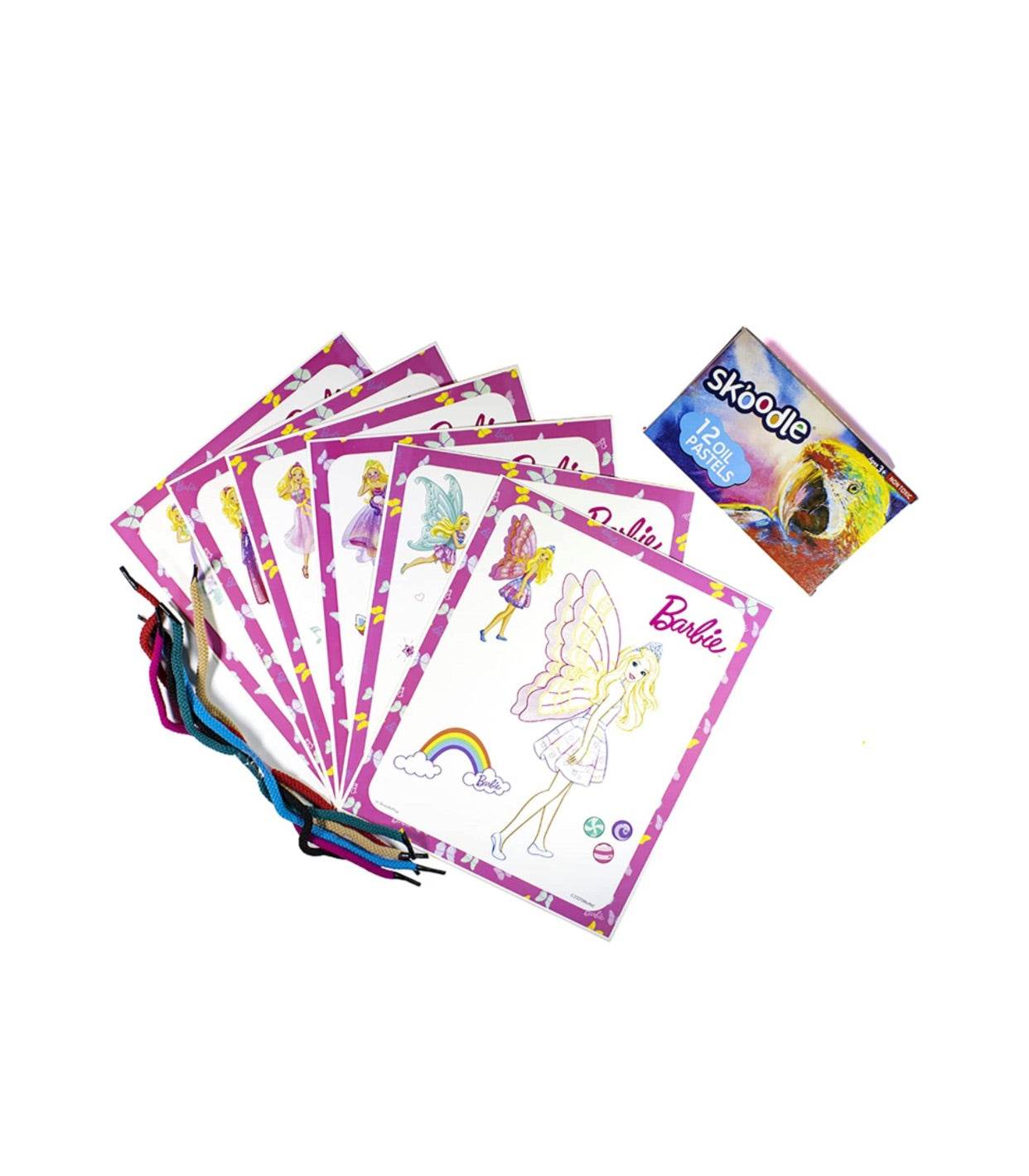 Barbie movies coloring book set featuring fairy designs for kids ages 5 and up