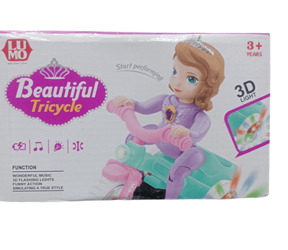 LUMO musical battery operated tricycle toy for girls with 3D light and flashing features