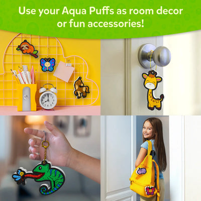 Colorful Aqua Puffs animal accessories for kids, perfect for decor and playful fun, supporting best friends animal society.