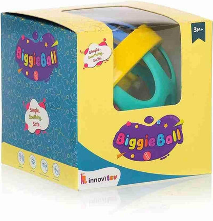 Biggie Ball Baby Rattle Toy – Multi-Coloured Sensory Toy for Infants – Safe & Lightweight, Ideal for Babies 3+ Months - T-Rex the toyland Sitamarhi