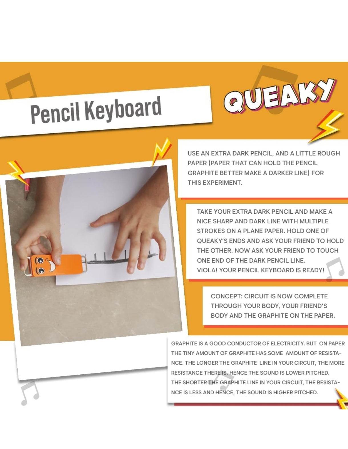 Blix Queaky educational toy pencil keyboard demonstration with instructions and hands using the toy