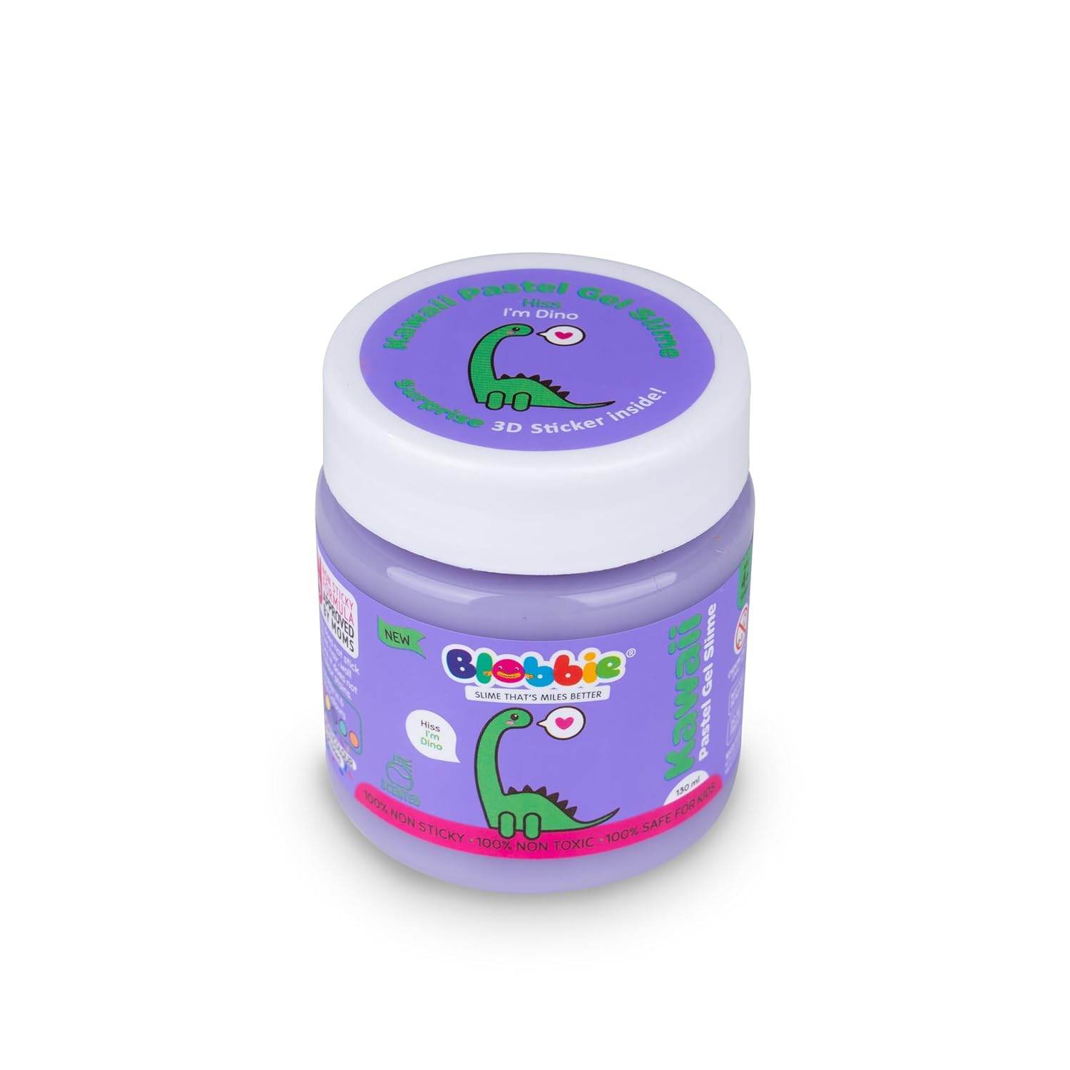 Kawaii pastel gel slime set purple jar with dinosaur design by T-Rex the toyland Sitamarhi