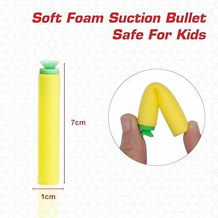 Soft foam suction bullet for blow dart gun, safe for kids aged 5 and up