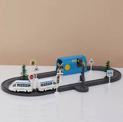 Boogy Woogy DIY Indian City Train Magnetic set with tracks, train, signals, and trees DIY magnetic train set for kids