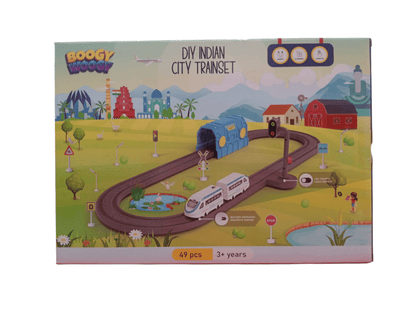 Boogy Woogy DIY Indian City Train Magnetic set by Electrobotic with 49 pieces for kids 3 plus DIY magnetic train set for kids