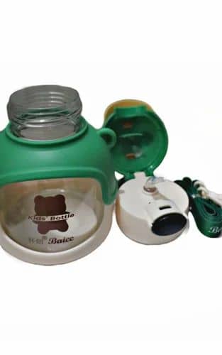 Bottle green drinks water bottle for kids with leak-proof lid and easy carry handle
