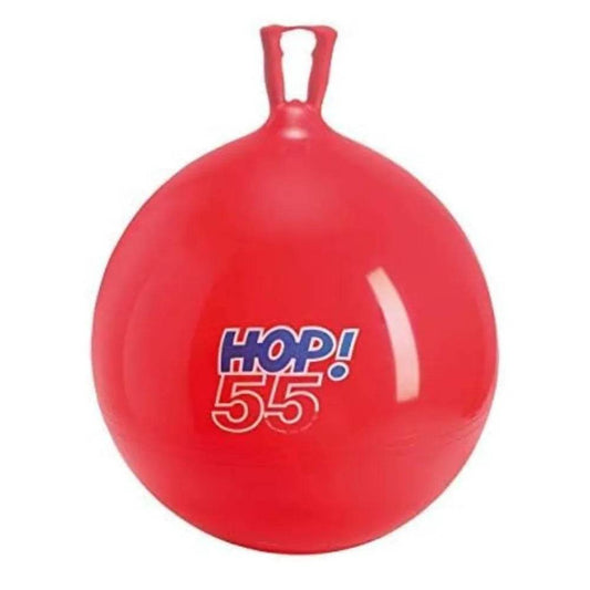 T-Rex the toyland red hop ball bouncy ball with handle for toddlers with easy grip handle
