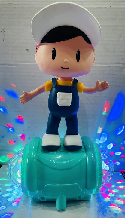 Colorful boy toy with lights and a smiling character for kids aged 3-6 years