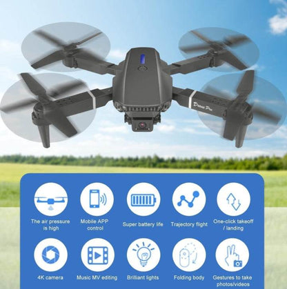 T-Rex The Toyland foldable drone with camera flying outdoors with 4K camera and mobile app control