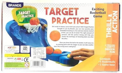 Brands target practice toy for children with mini basketballs and indoor game base for fun and action