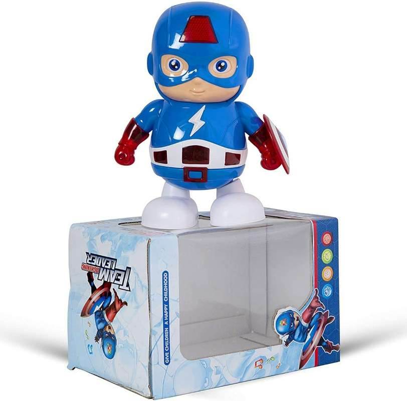 Blue captain america: the captain musical toy for kids with interactive sounds and lights
