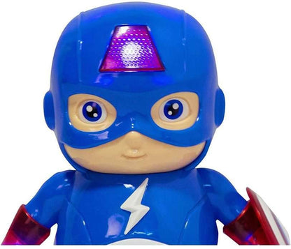 Blue captain america: the captain musical toy with lights and sound for toddlers