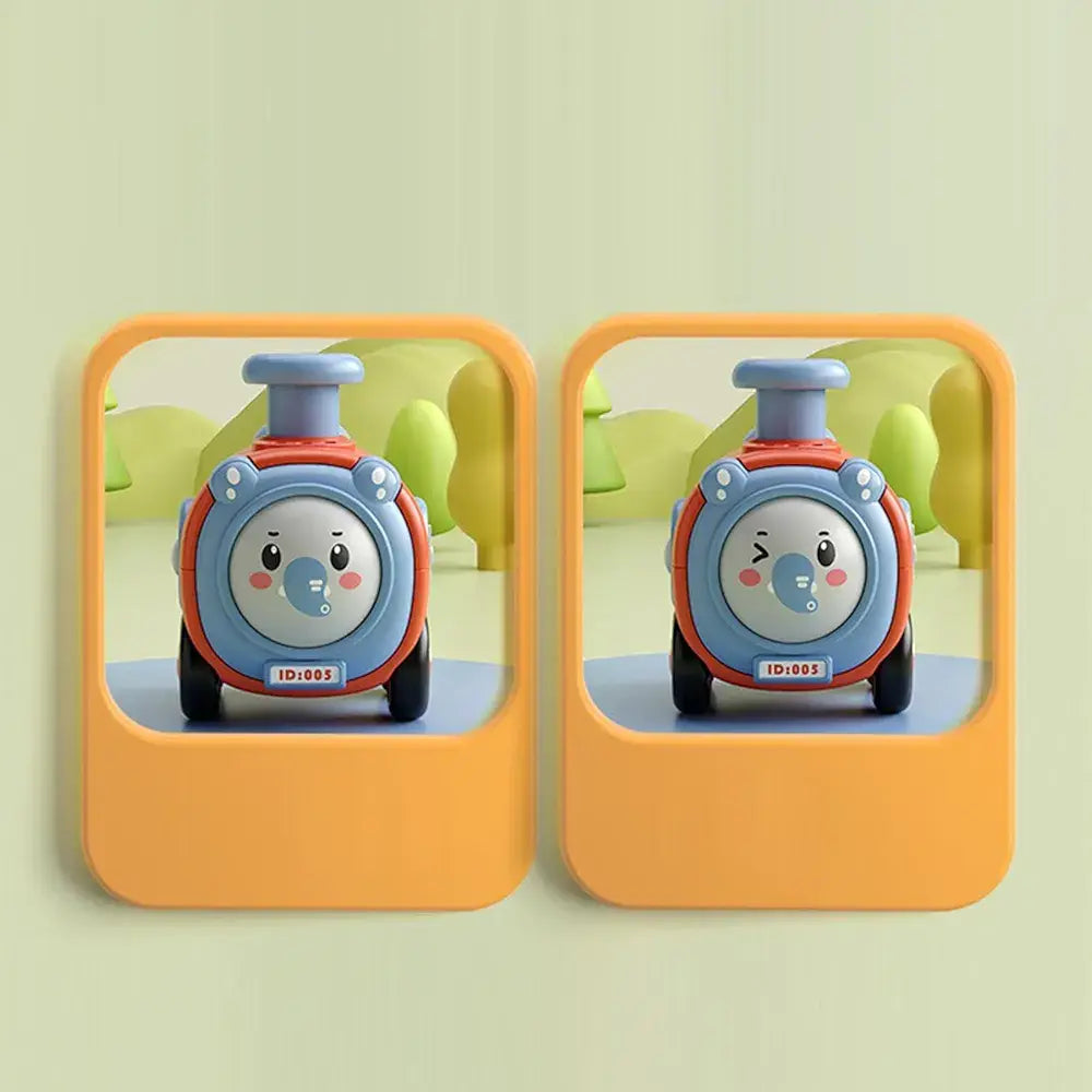 Colorful toy train with car logo animal design, perfect for toddlers aged 2-4 years.