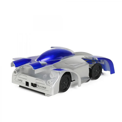 Blue and silver remote control car for ages 6 and up with sleek design and fast action