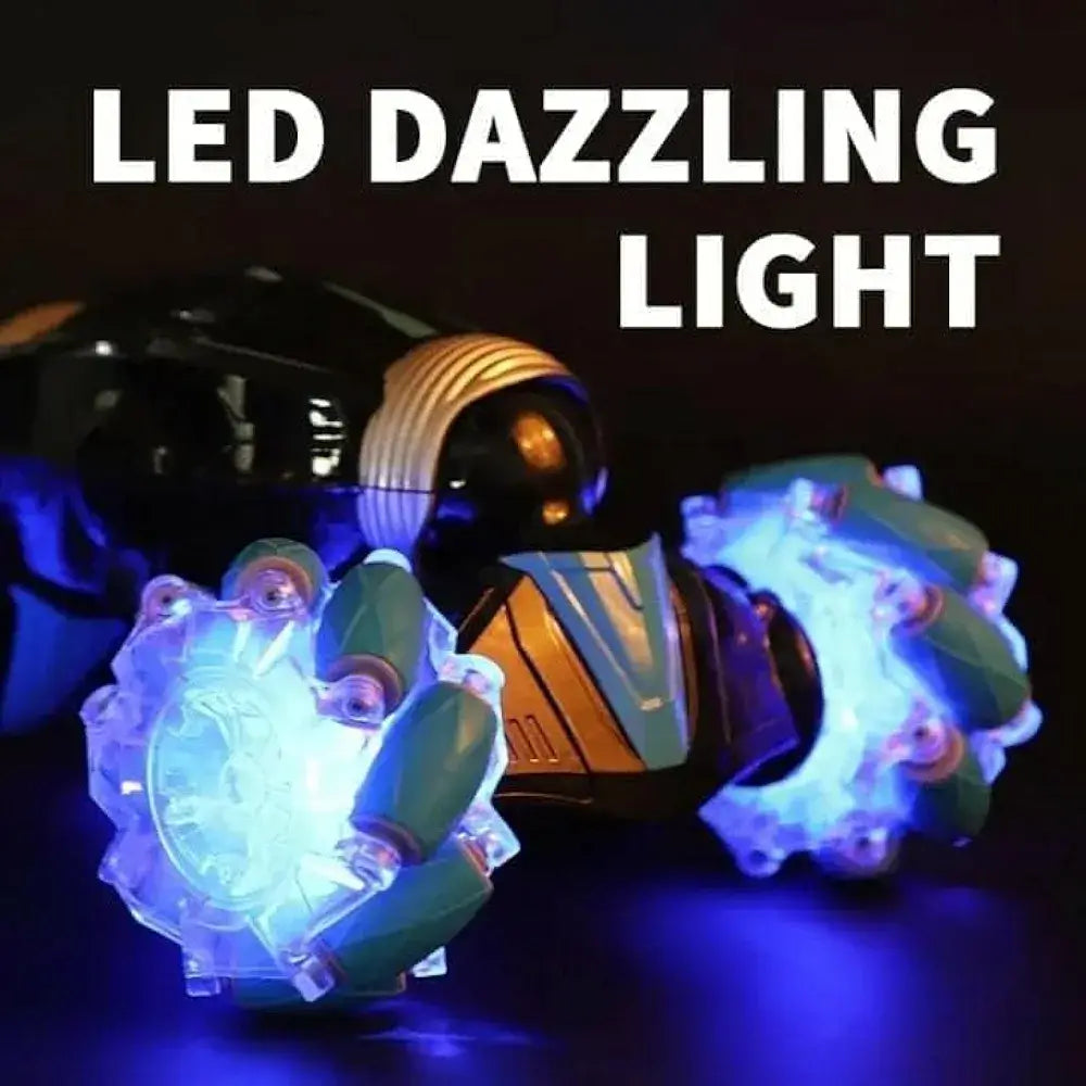 Remote control car with LED dazzling light effects for kids aged 6 and up