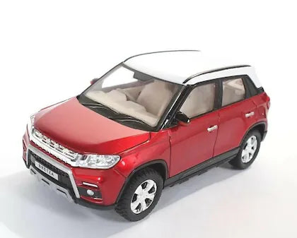 Red pull back car toy for ages 3 and up with detailed interior and exterior design