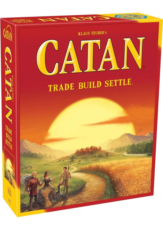 Catan board game featuring settlers gathering resources for strategic gameplay