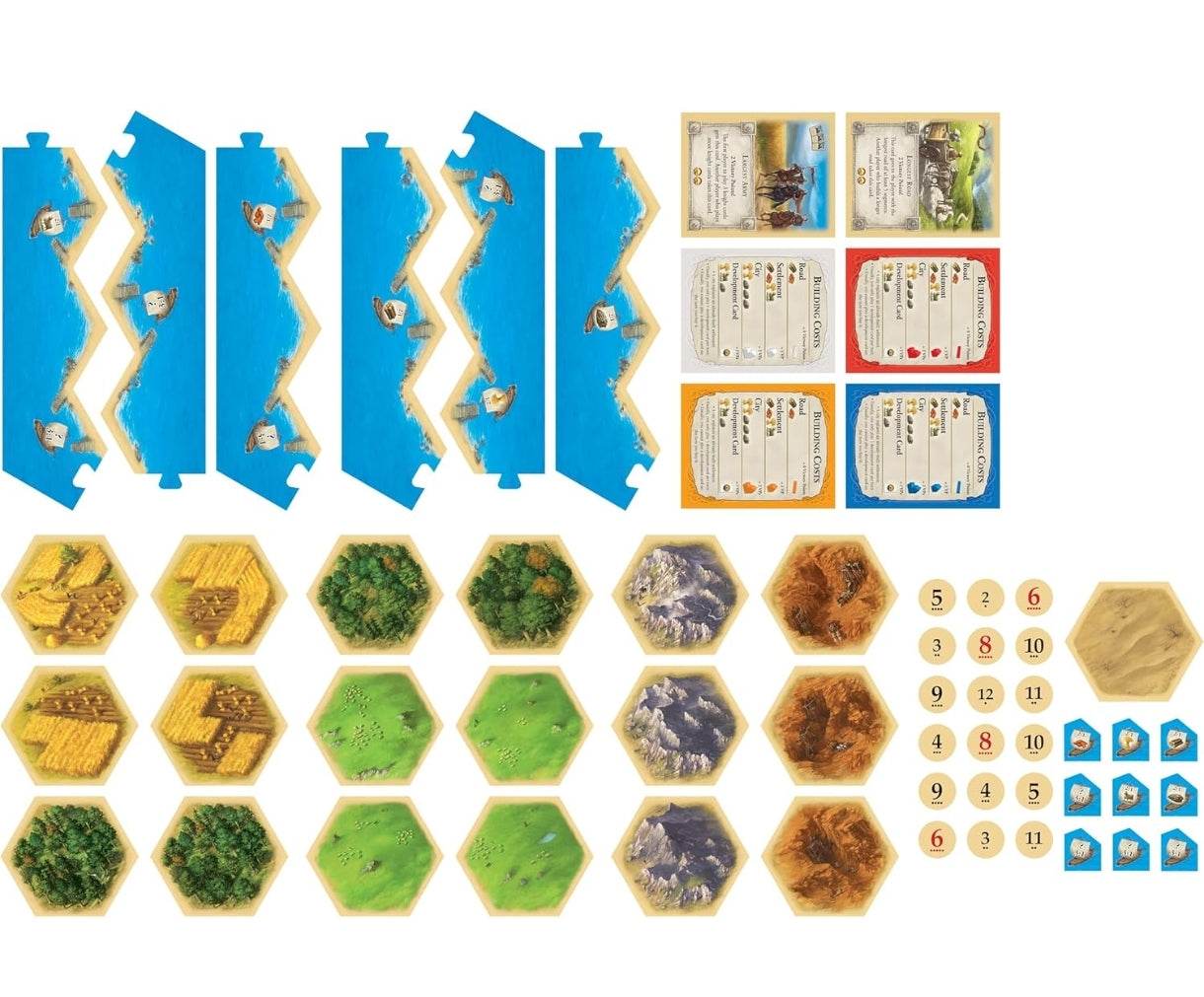T-Rex game on board game with colorful terrain tiles for strategic gameplay