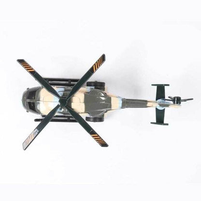 Top view of Centy Dhruv army helicopter toy with camo design by T-Rex the toyland Sitamarhi