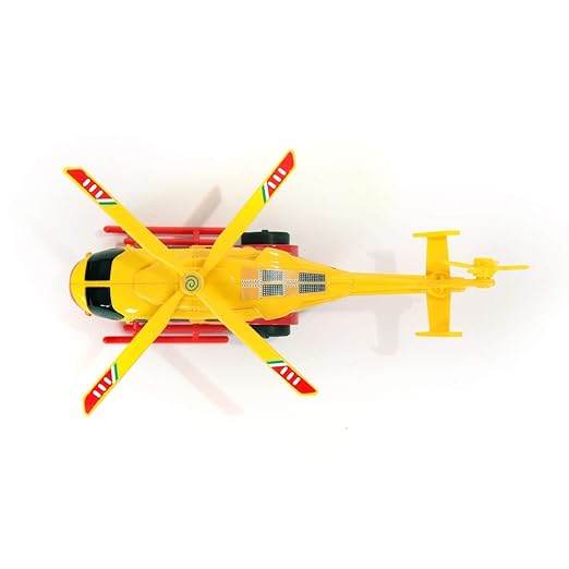 Yellow fire rescue helicopter toy pack with red and black details from T-Rex the toyland Sitamarhi