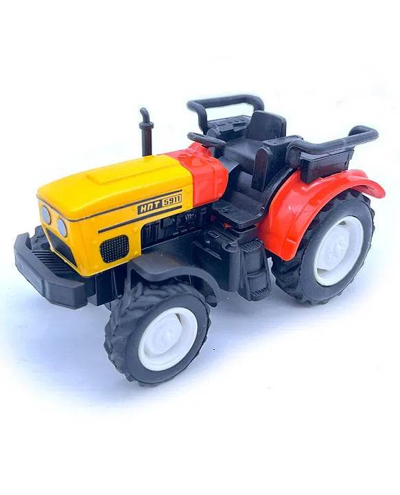 T-Rex the toyland Sitamarhi friction powered tractor toy in yellow red and black with realistic details