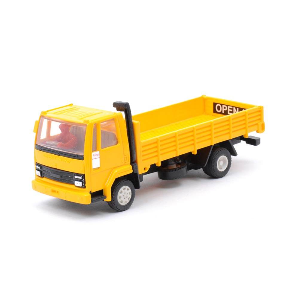 Yellow Centy pull back cargo truck toy with open cargo bed and detailed cabin design