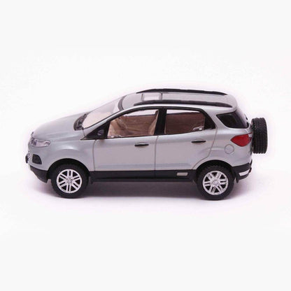Centy Toys Ecosport model car pull back series in silver color with detailed exterior and spare tire