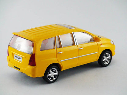 Yellow Centy Toys Innova scale model car with detailed windows and silver wheels