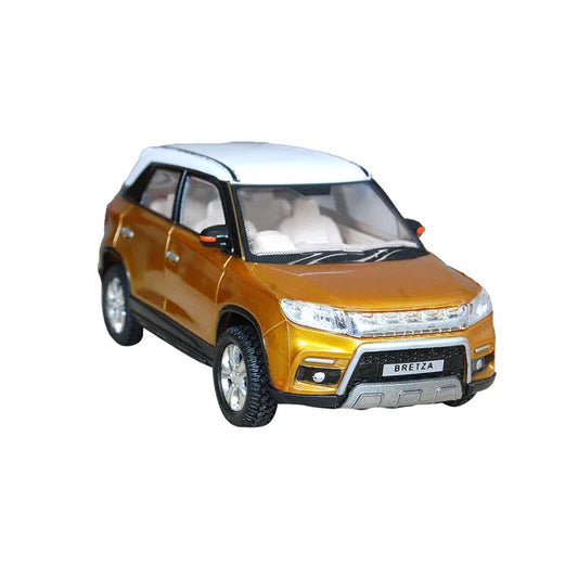 Centy Toys Kid Bretza Suv Pull Back Action Miniature Toy (Gold White) - Premium Toy Cars and Trains Set for Kids Fun