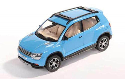 Blue Centy Toys Tiger SUV for kids model car with detailed roof rack and beige interior